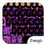 emoji keyboard leopardneonpink android application logo